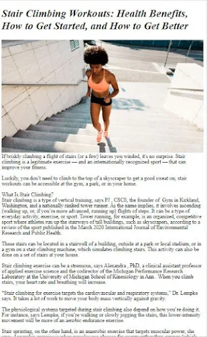 Climbing Stairs Exercises Tips Screenshot 2