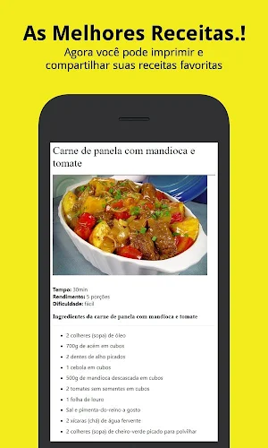 Receitas de carnes na panela Screenshot 2