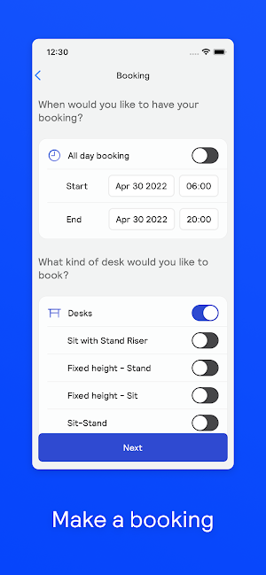 OurSpace Booking Screenshot 1