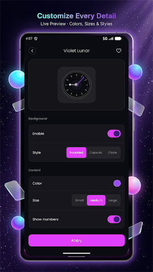 Crystal Glass Widget Pro Screenshot 2