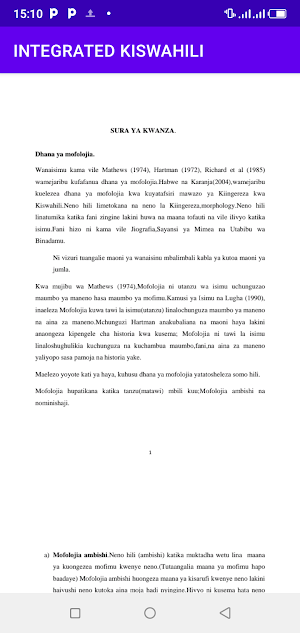 Intergrated Kiswahili Screenshot 0