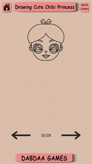 Drawing Cute Chibi Princess, Step by Step Drawing Screenshot 0