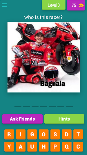 name of Moto GP racer Screenshot 3