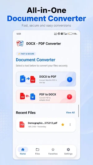DOCX to PDF Converter Screenshot 0