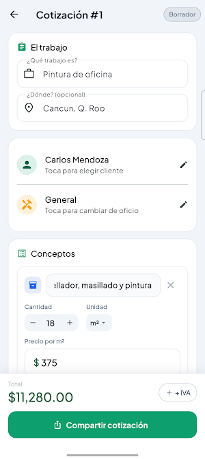 Cotizador Pro: Presupuestos Screenshot 1
