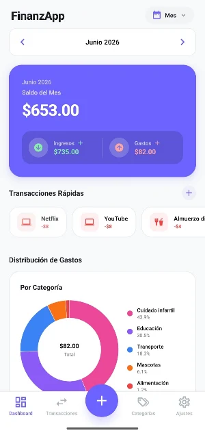 FinanzApp - Control Finanzas Screenshot 0