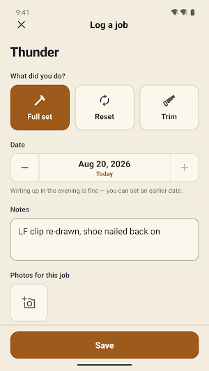 HoofBook: Farrier Shoeing Log Screenshot 1
