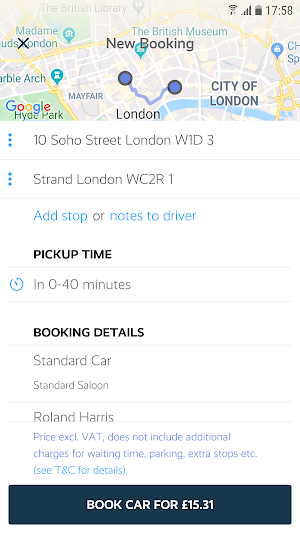 Travelhire Car Service Screenshot 1