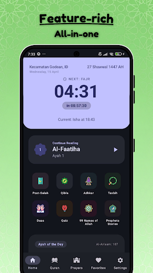 Muslim Flow: Quran Quiz Prayer Screenshot 1