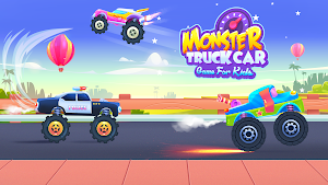 MonsterTruck Car Game for Kids Screenshot 2
