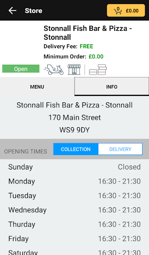 Stonnall Fish Bar & Pizza Screenshot 2