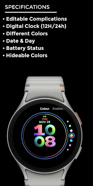 Night 70 - watch face Screenshot 3