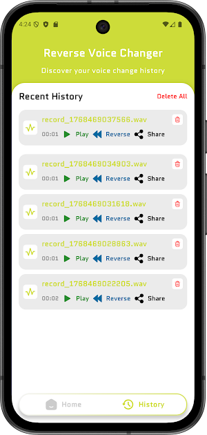 Reverse Voice Changer: Funny Screenshot 1