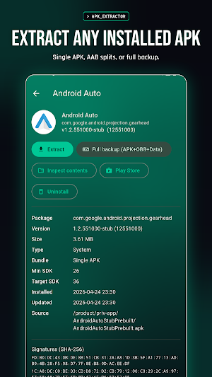 APK Extractor Screenshot 1