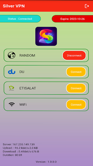 Silver VPN - p2p tunnel Screenshot 2
