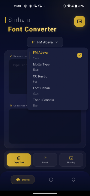 Sinhala font converter Screenshot 0