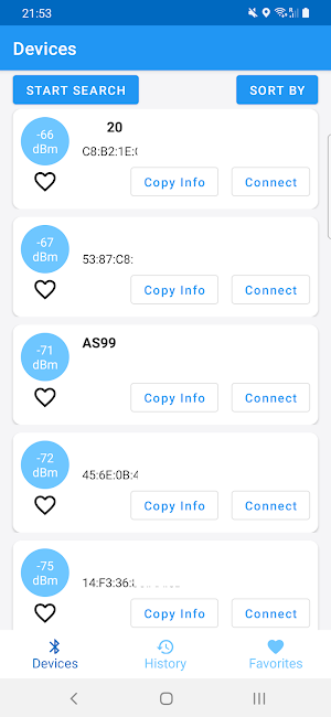 BLE Device Scanner (Scan, Find, Log, Pair) Screenshot 0