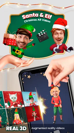 Santa & Elf Christmas AR video Screenshot 0