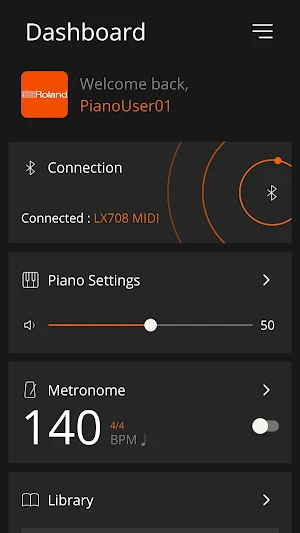 Roland Piano App Screenshot 0