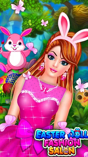 Easter Doll Fashion Salon Makeup Dress up Game Screenshot 0