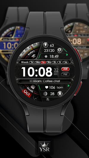 YSR2 Marble Digital Watch Face Screenshot 0