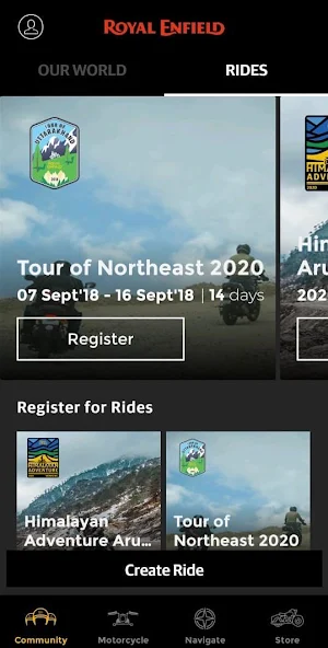 Royal Enfield App Screenshot 2