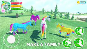 🦄 Unicorn Simulator Family Free 2－Wild Horse Game Screenshot 0