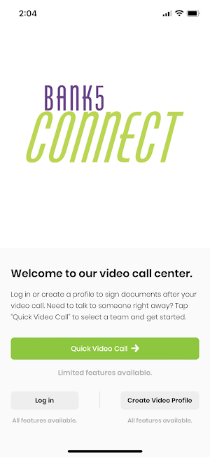 Bank5 Connect Video Banking Screenshot 0
