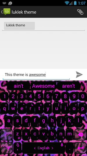 Keyboard Theme Leopard Pink Screenshot 1