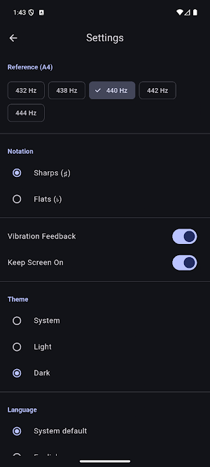 Instrument Tuner Screenshot 1