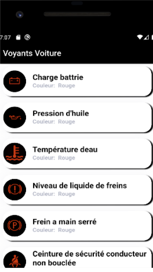 voyant voiture symbole Screenshot 2