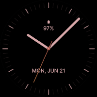 Rose Gold Minimal Watch Face