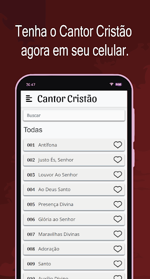 Cantor Cristão: Áudio e Letras Screenshot 0