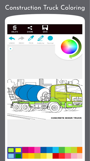 Construction Truck Coloring Screenshot 0