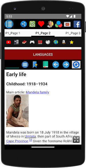Nelson Mandela - Biography Screenshot 2