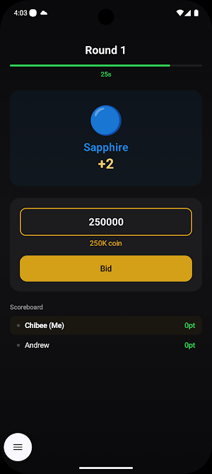 Gem Auction - Bidding Game Screenshot 1