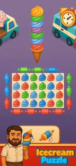 Ice Cream Spin: Sorting Game Screenshot 2