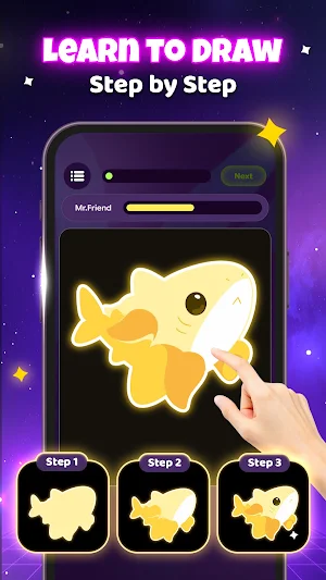 Neon Draw & Drawing Together Screenshot 2