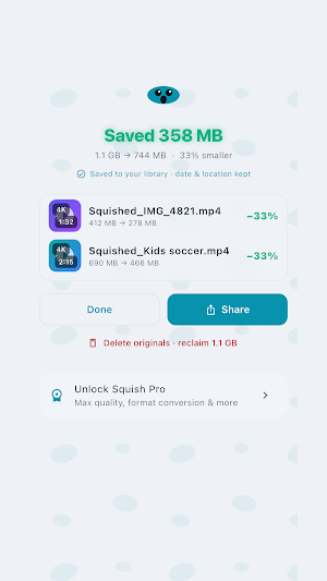 Squish: Video Compressor Screenshot 1