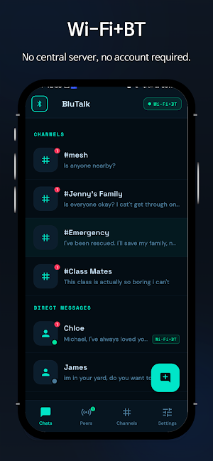 BluTalk -  Bluetooth P2P Chat Screenshot 1