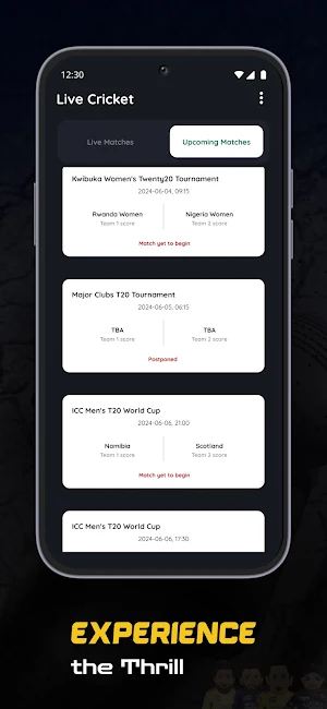 CricHub: Live Cricket TV 2024 Screenshot 1