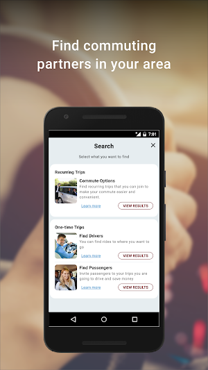 UI Rideshare Network Screenshot 1
