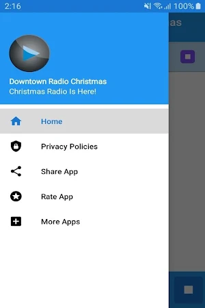 Downtown Radio Christmas App Screenshot 1