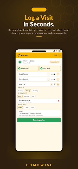 Combwise: Beekeeping Log Screenshot 1