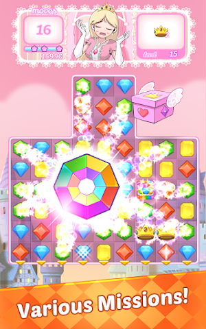 Jewels Princess Puzzle 2021 - Match 3 Puzzle Screenshot 2
