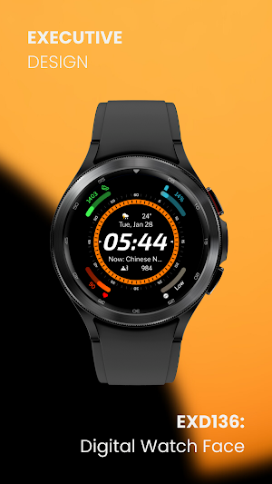 EXD136: Digital Watch Face Screenshot 1