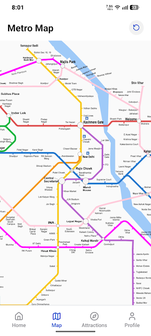 Delhi NCR Metro Navigatior Screenshot 2