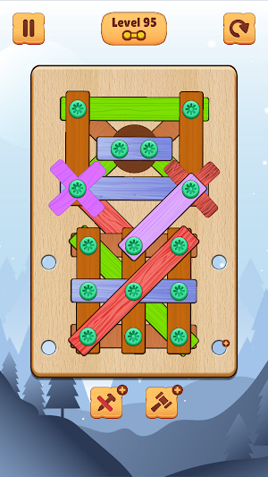 Wood Nuts & Bolts Puzzle Screw Screenshot 3