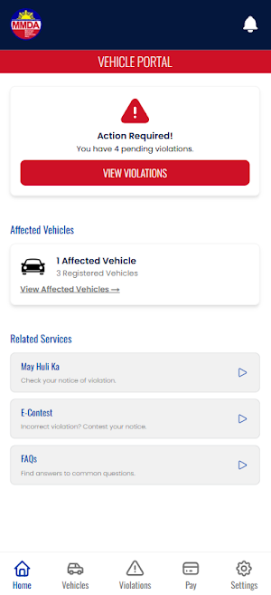 MMDA Vehicle Management Portal Screenshot 2