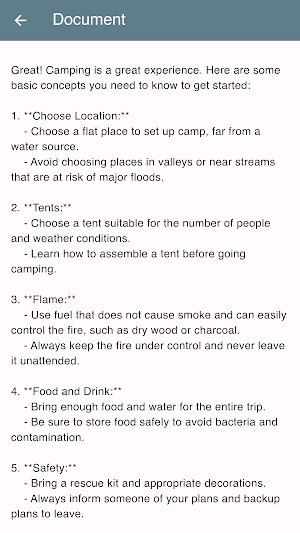 Travel Camping Note Screenshot 3